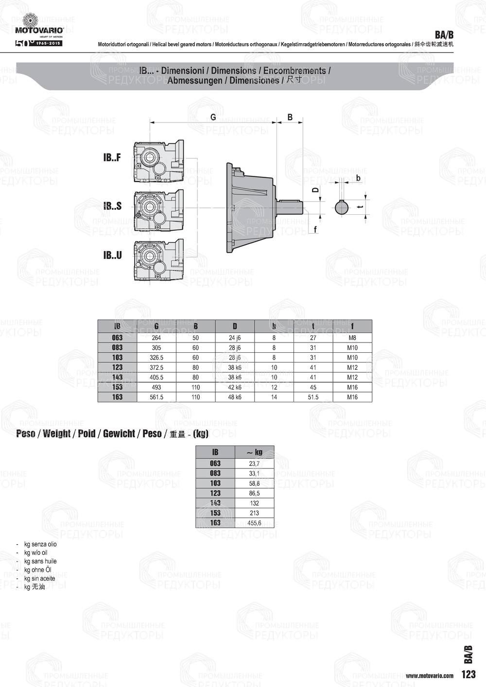 Мотор-редуктор Motovario CB 063 Motovario CB 063